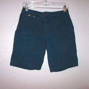 BETABRAND Men's Size 28 SHORTS Chino POCKETS Midnight Blue COMFORT Flat Front